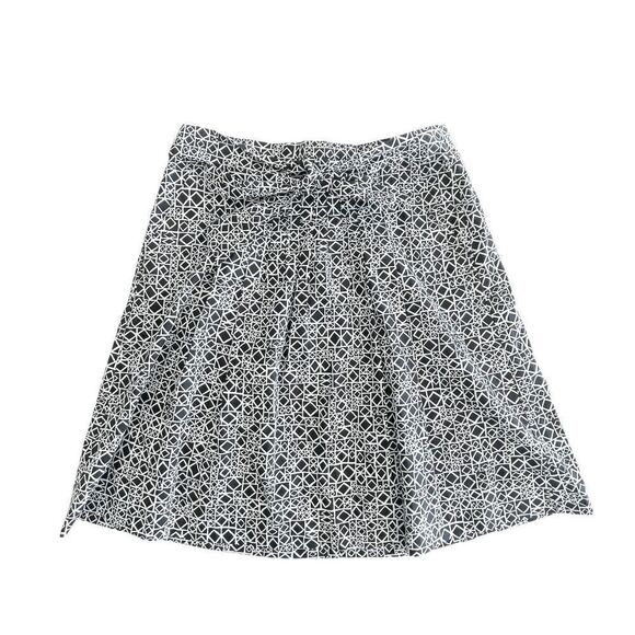 BCBGMAXAZRIA Women's Knee Length Skirt Abstract Black White Size 6 - Picture 1 of 8
